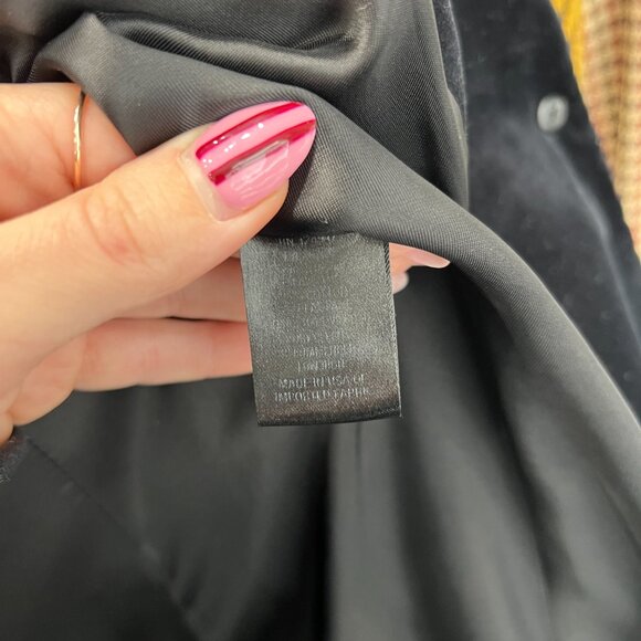 $1250 Nili Lotan Black Velvet Blazer Cotton Single-Breasted Jacket size 8 - Picture 8 of 9